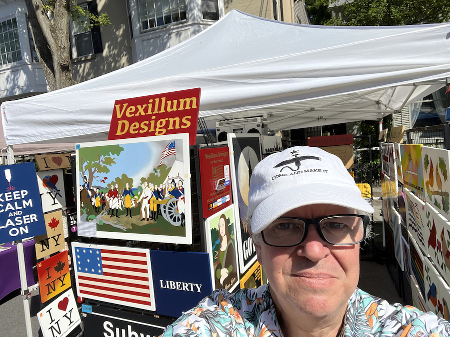 Len at his craft fair booth